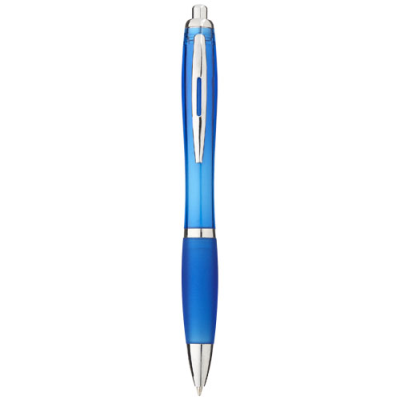 NASH BALL PEN with Colour Barrel & Grip in Aqua Blue.