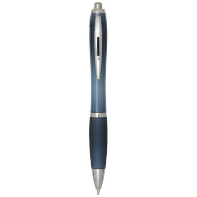 NASH RCS RECYCLED PLASTIC BALL PEN with Colour Barrel & Grip (Blue Ink)