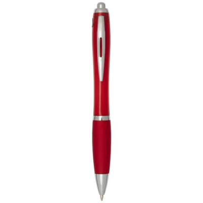 NASH RCS RECYCLED PLASTIC BALL PEN with Colour Barrel & Grip (Black Ink)
