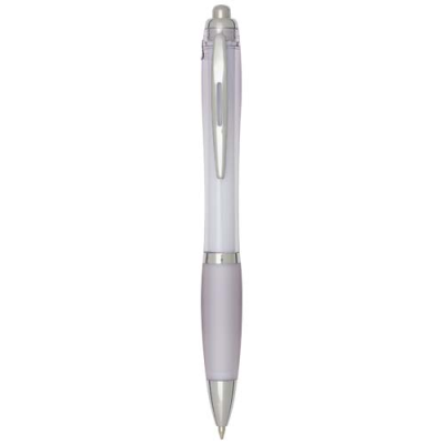 NASH RCS RECYCLED PLASTIC BALL PEN with Colour Barrel & Grip (Black Ink)