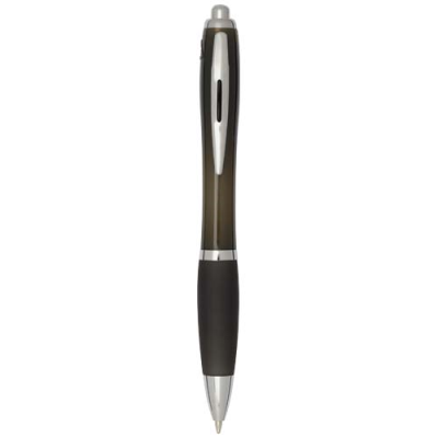 NASH RCS RECYCLED PLASTIC BALL PEN with Colour Barrel & Grip (Black Ink)