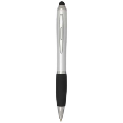 Picture of NASH RCS RECYCLED PLASTIC STYLUS BALL PEN with Colour Barrel & Black Grip (Black Ink)