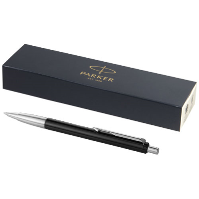 Picture of PARKER VECTOR BALL PEN in Solid Black & Silver.