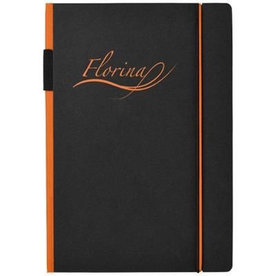 Picture of CUPPIA A5 HARD COVER NOTE BOOK in Black Solid-orange