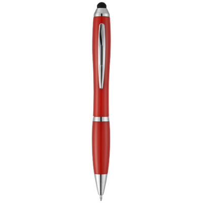 NASH STYLUS BALL PEN with Colour Grip in Red.