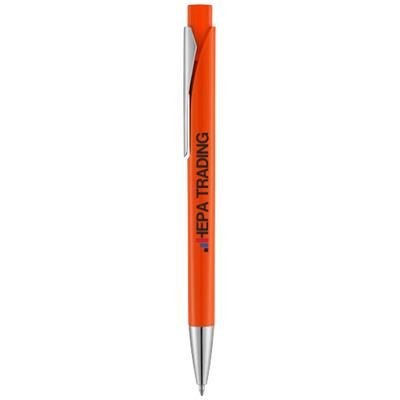 Picture of PAVO BALL PEN with Squared Barrel in Orange