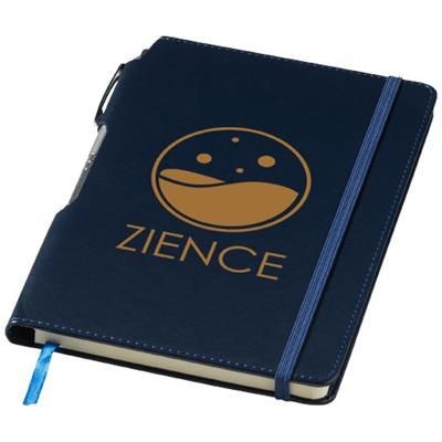 Picture of PANAMA A5 HARD COVER NOTE BOOK with Pen in Navy