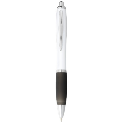 Picture of NASH BALL PEN WHITE BARREL AND COLOUR GRIP in White & Solid Black.