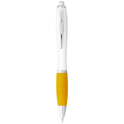Picture of NASH BALL PEN WHITE BARREL AND COLOUR GRIP in White & Yellow