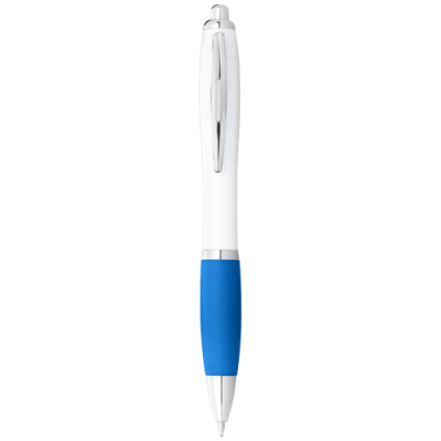 Picture of NASH BALL PEN WHITE BARREL AND COLOUR GRIP in White & Aqua