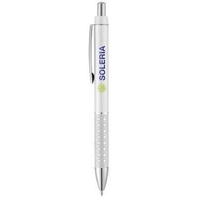 Picture of BLING BALL PEN with Aluminium Metal Grip in White Solid