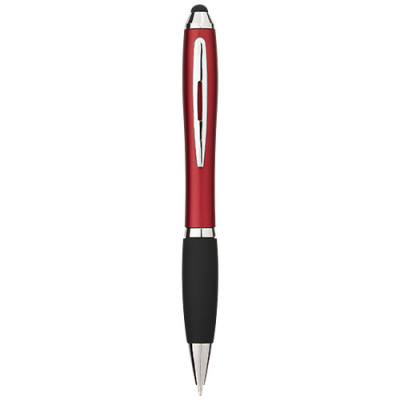 Picture of NASH COLOUR STYLUS BALL PEN with Black Grip in Red & Solid Black.