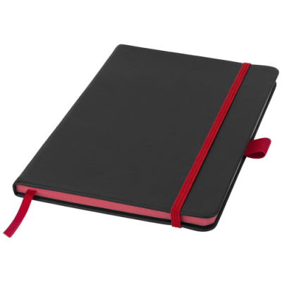 Picture of COLOUR-EDGE A5 HARD COVER NOTE BOOK in Solid Black & Red