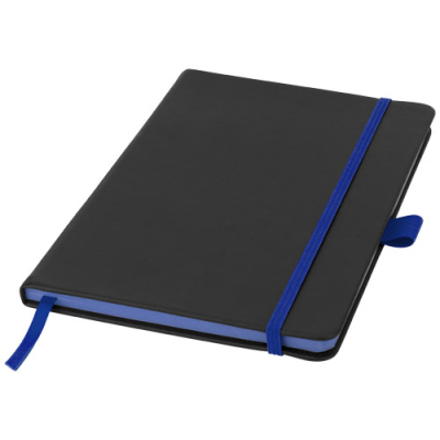 Picture of COLOUR-EDGE A5 HARD COVER NOTE BOOK in Black Solid-royal Blue