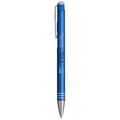 Picture of IZMIR BALL PEN with Knurled Pusher in Blue