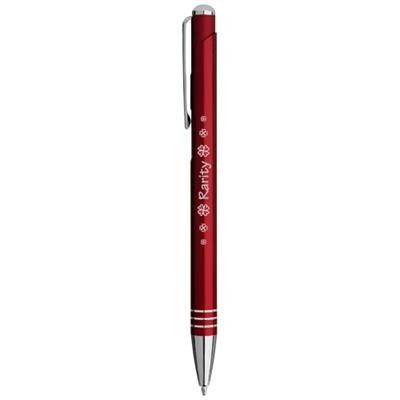 Picture of IZMIR BALL PEN with Knurled Pusher in Red