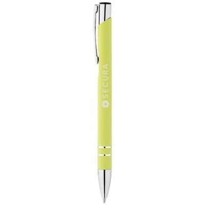 Picture of CORKY BALL PEN with Rubber-coated Exterior in Lime