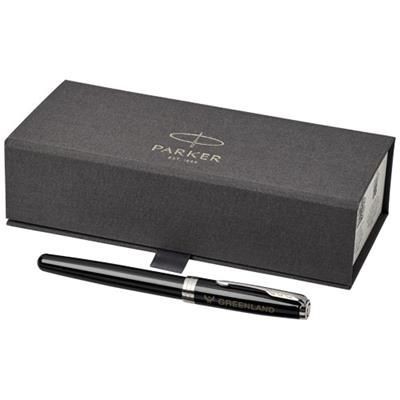 Picture of SONNET ROLLERBALL PEN in Black Solid-chrome