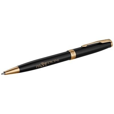Picture of SONNET BALL PEN in Black Solid-gold