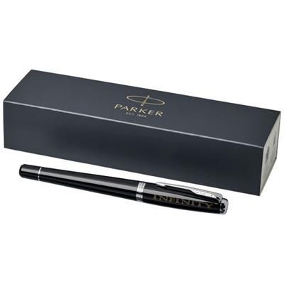 Picture of URBAN ROLLERBALL PEN in Black Solid-chrome