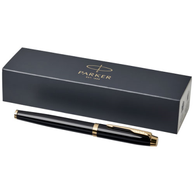 Picture of PARKER IM FOUNTAIN PEN in Solid Black & Gold.