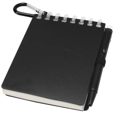 Picture of LIG MINI RECYCLED OUTDOOR SOFT COVER NOTE BOOK AND BALL PEN SET (BLACK INK)