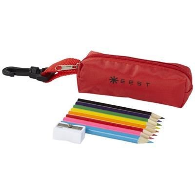 Picture of JIMBO 8-PIECE COLOUR PENCIL SET in Red