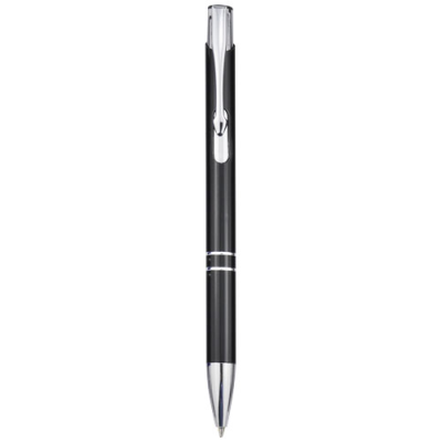 MONETA ALUMINIUM METAL CLICK BALL PEN in Solid Black.