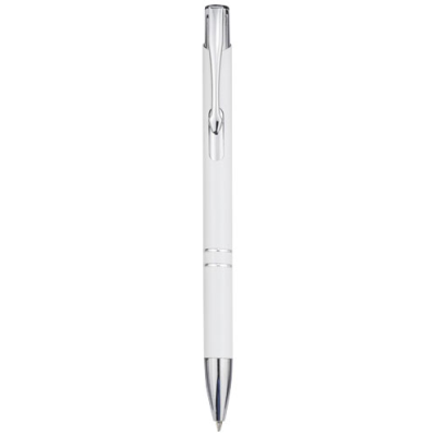 MONETA ALUMINIUM METAL CLICK BALL PEN in White.