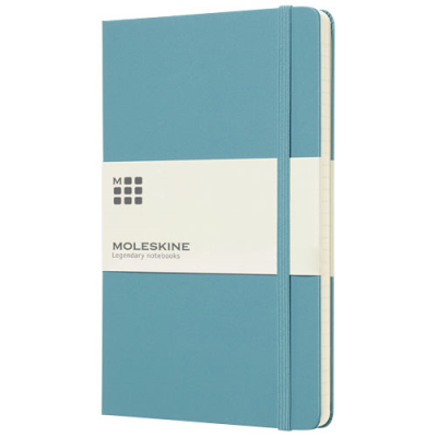 Picture of MOLESKINE CLASSIC L HARD COVER NOTE BOOK - RULED in Reef Blue.
