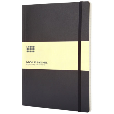 Picture of MOLESKINE CLASSIC XL SOFT COVER NOTE BOOK - RULED in Solid Black