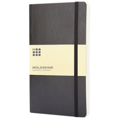 Picture of MOLESKINE CLASSIC L SOFT COVER NOTE BOOK - RULED in Solid Black