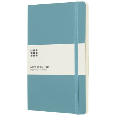 Picture of MOLESKINE CLASSIC L SOFT COVER NOTE BOOK - RULED in Reef Blue