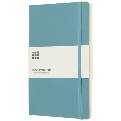 Picture of MOLESKINE CLASSIC L SOFT COVER NOTE BOOK - RULED in Reef Blue.