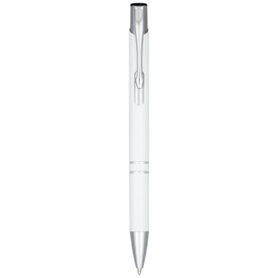 Picture of MONETA ANODIZED ALUMINIUM METAL CLICK BALL PEN in White.