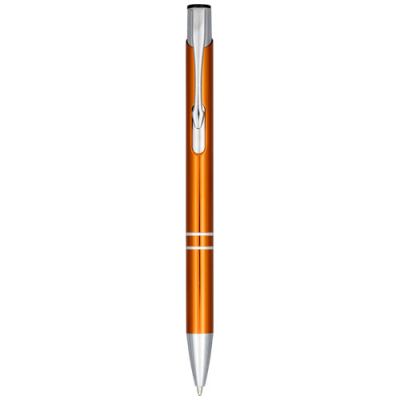 MONETA ANODIZED ALUMINIUM METAL CLICK BALL PEN in Orange. CORPORATE GIFTS ONLINE PROMOTIONAL BRANDED MERCHANDISE