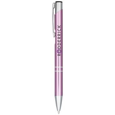 Picture of MONETA ANODIZED ALUMINIUM METAL CLICK BALL PEN in Pink