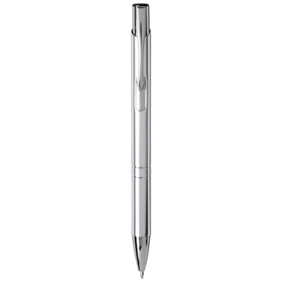 Picture of MONETA ANODIZED ALUMINIUM METAL CLICK BALL PEN in Silver Chrome.