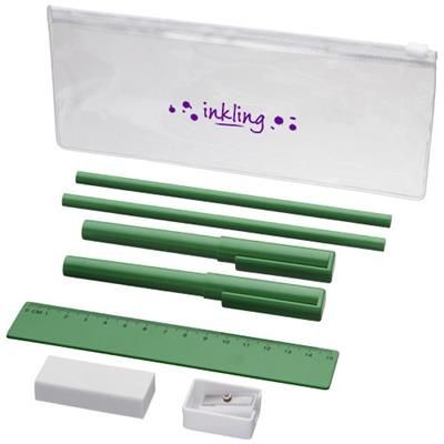 Picture of MINDY 8-PIECE PENCIL CASE SET in Green