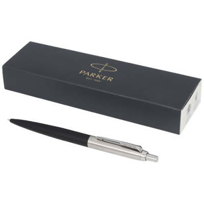 Picture of PARKER JOTTER XL MATTE with Silver Chrome Trim Ball Pen in Solid Black.