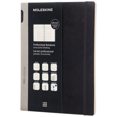 Picture of MOLESKINE PRO NOTE BOOK XL SOFT COVER in Solid Black.