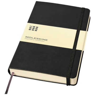 Picture of CLASSIC EXPANDED L HARD COVER NOTE BOOK - RULED in Black Solid