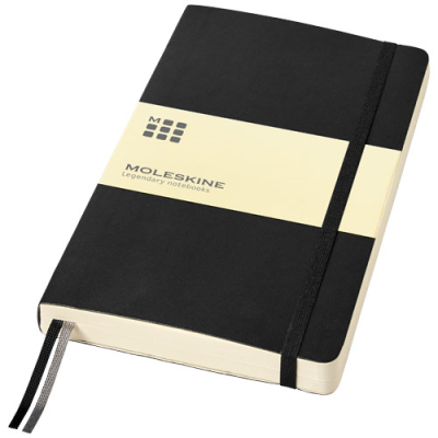 Picture of CLASSIC EXPANDED L SOFT COVER NOTE BOOK - RULED in Black Solid