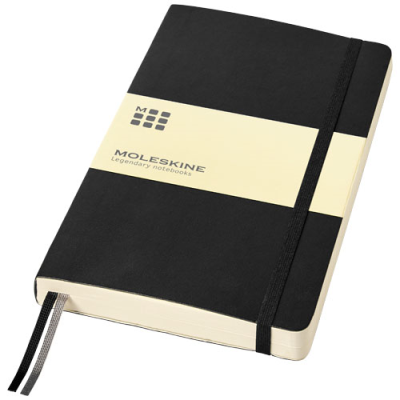 Picture of MOLESKINE CLASSIC EXPANDED L SOFT COVER NOTE BOOK - RULED in Solid Black.