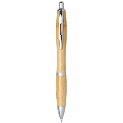 Picture of NASH BAMBOO BALL PEN in Natural & Silver.