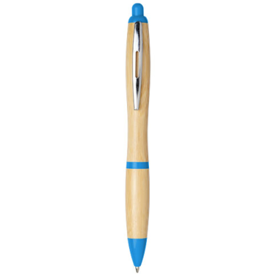 Picture of NASH BAMBOO BALL PEN in Natural & Light Blue