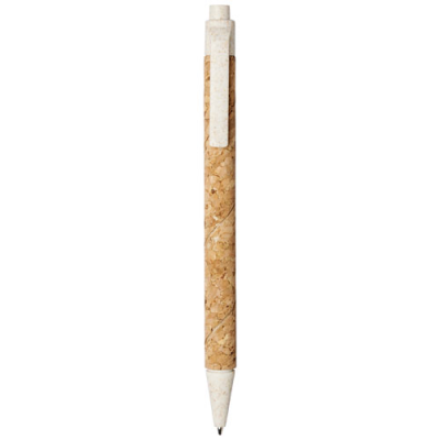 Picture of MIDAR CORK AND WHEAT STRAW BALL PEN in Natural & Cream