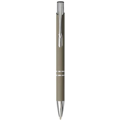 Picture of MONETA SOFT TOUCH CLICK BALL PEN in Dark Grey.