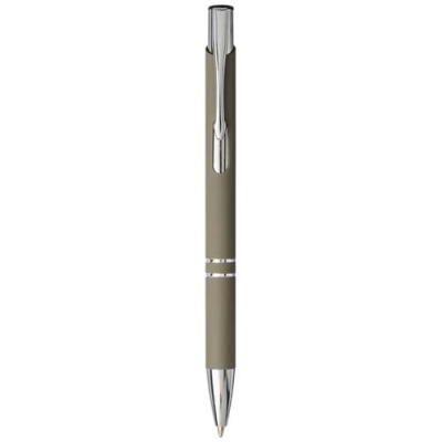 Picture of MONETA SOFT TOUCH CLICK BALL PEN in Dark Grey.