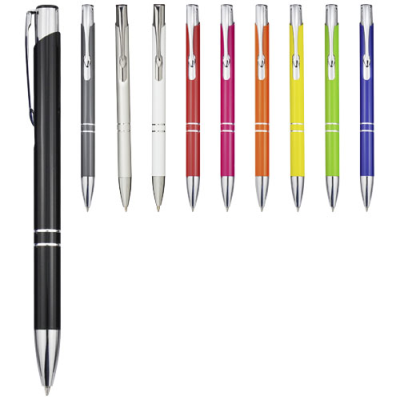 Picture of MONETA ALUMINIUM METAL CLICK BALL PEN in Solid Black